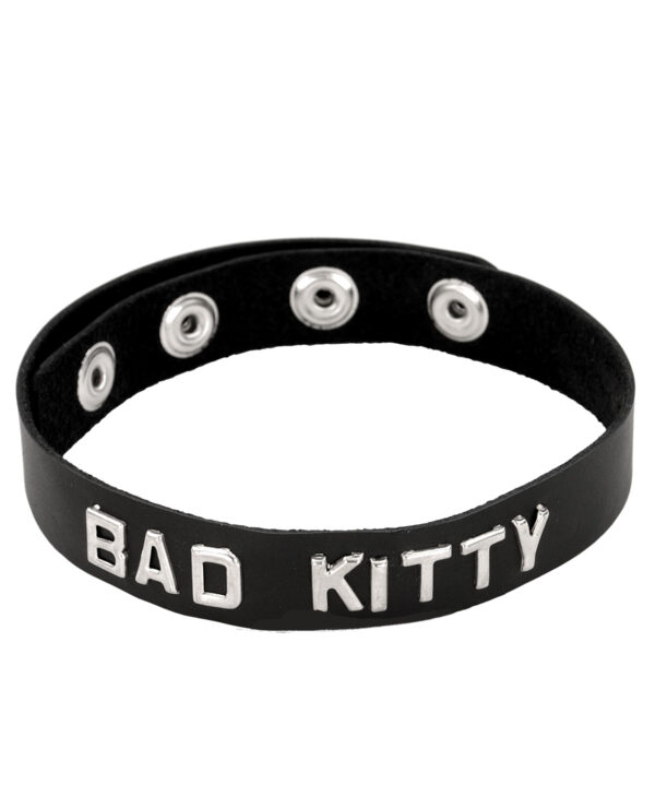 Spartacus BAD KITTY Leather Collar - Black - Image 2