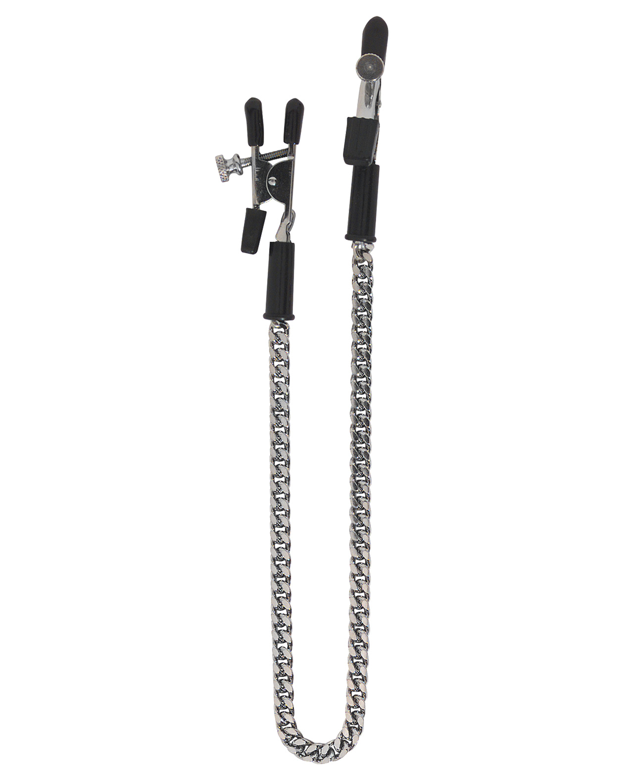 Spartacus Adjustable Alligator Nipple Clamps w/Silver Chain - Image 2