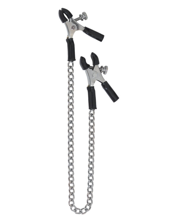 Spartacus Adjustable Micro Plier Nipple Clamps w/Link Chain - Image 2