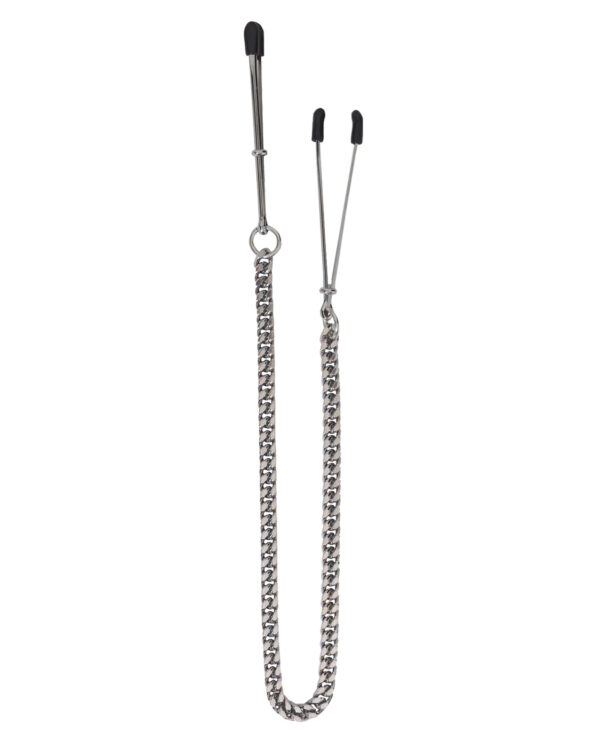 Spartacus Adjustable Tweezer Nipple Clamps w/Jewel Chain - Image 2
