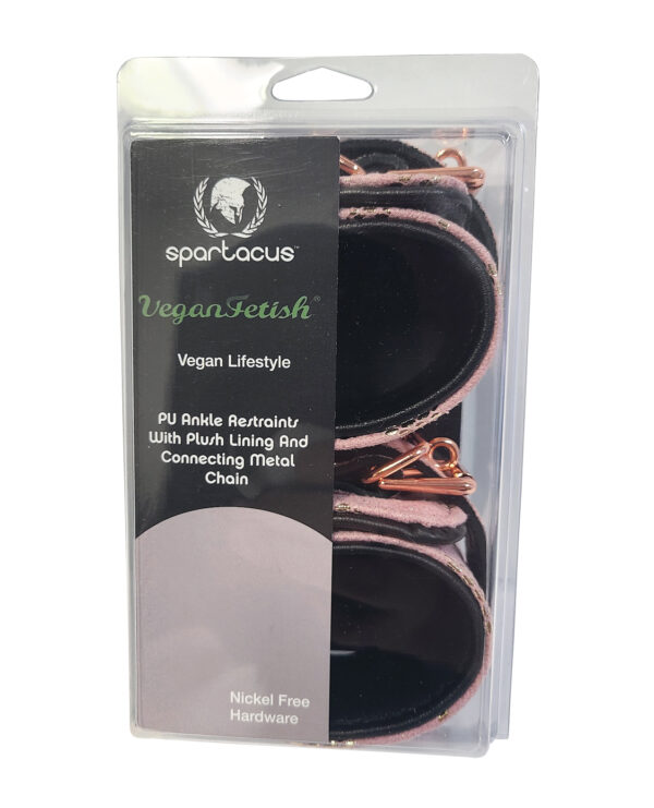 Spartacus Ankle Restraints w/Leather Lining - Pink Snakeskin Micro Fiber - Image 2