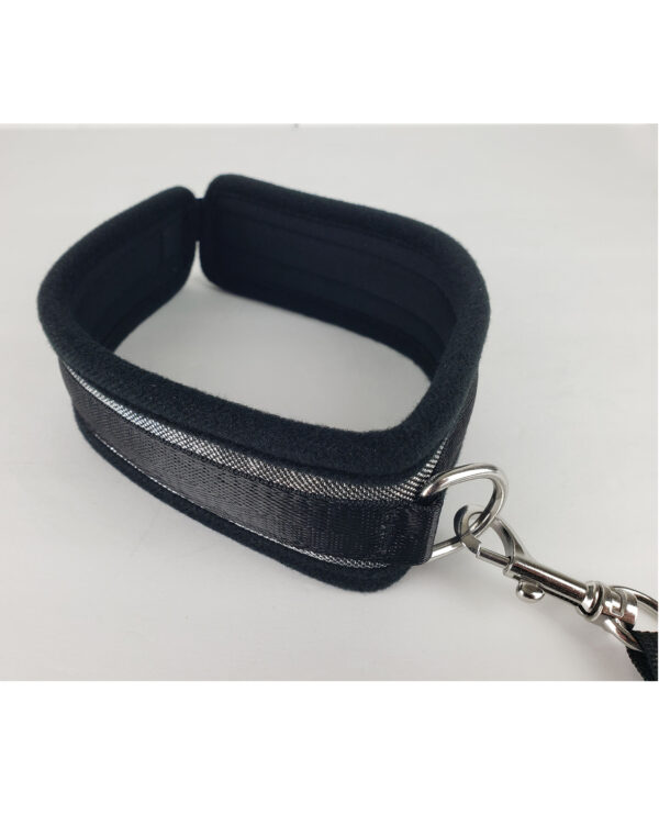 Spartacus Collar & Leash - Neoprene Silver - Image 3