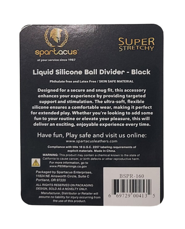 Spartacus Liquid Silicone Ball Divider - Black - Image 4