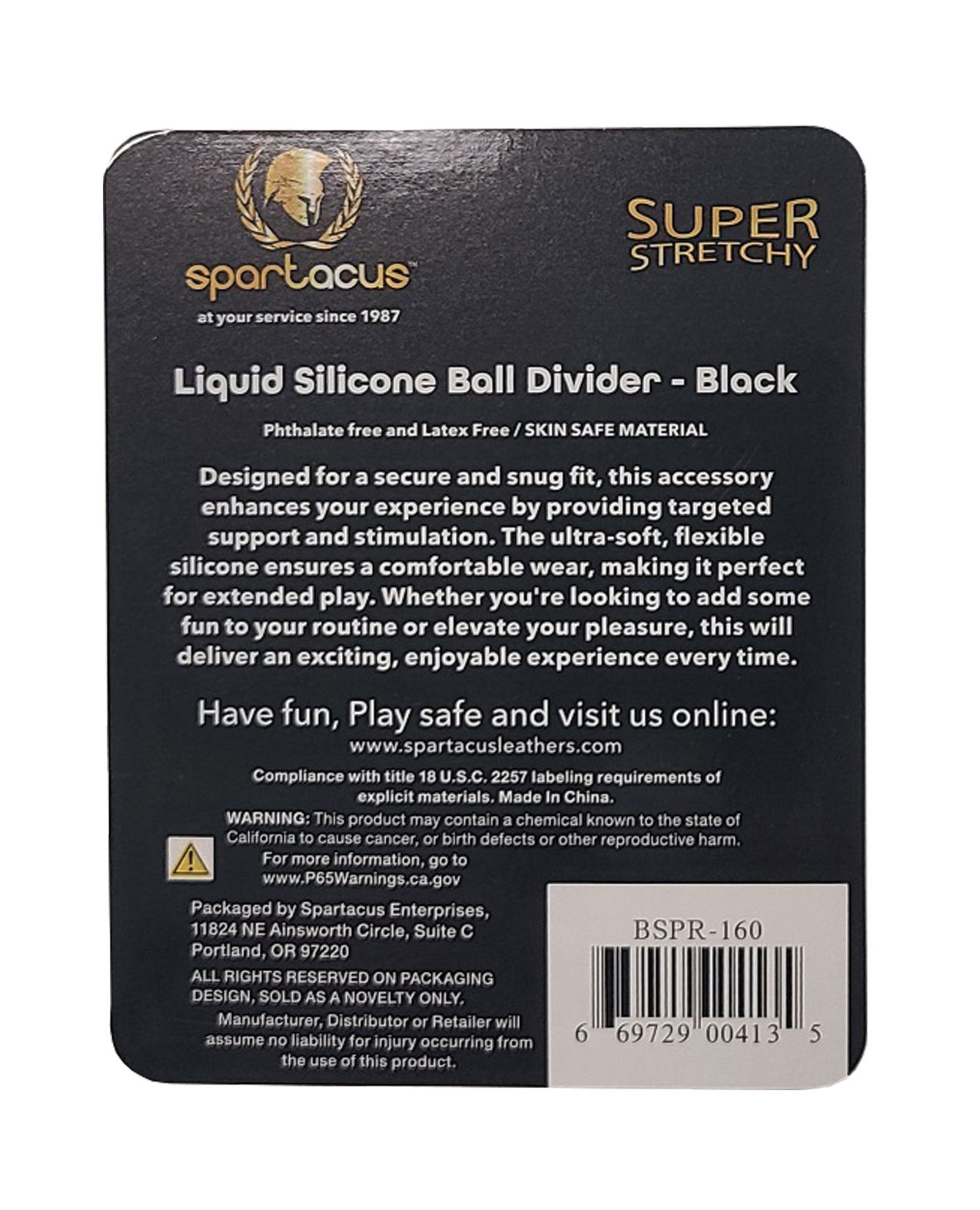 Spartacus Liquid Silicone Ball Divider - Black - Image 4