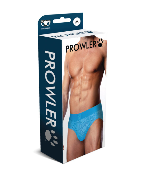 Prowler Lace Open Back Brief - Blue MD - Image 3