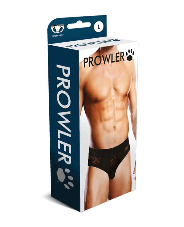Prowler Lace Open Back Brief - Black LG - Image 3