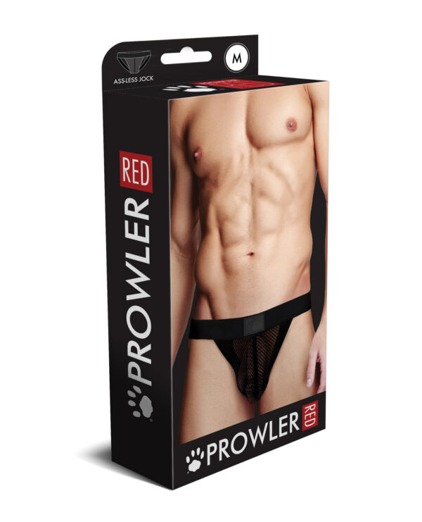 Prowler RED Fishnet Ass-less Brief - Black MD - Image 3