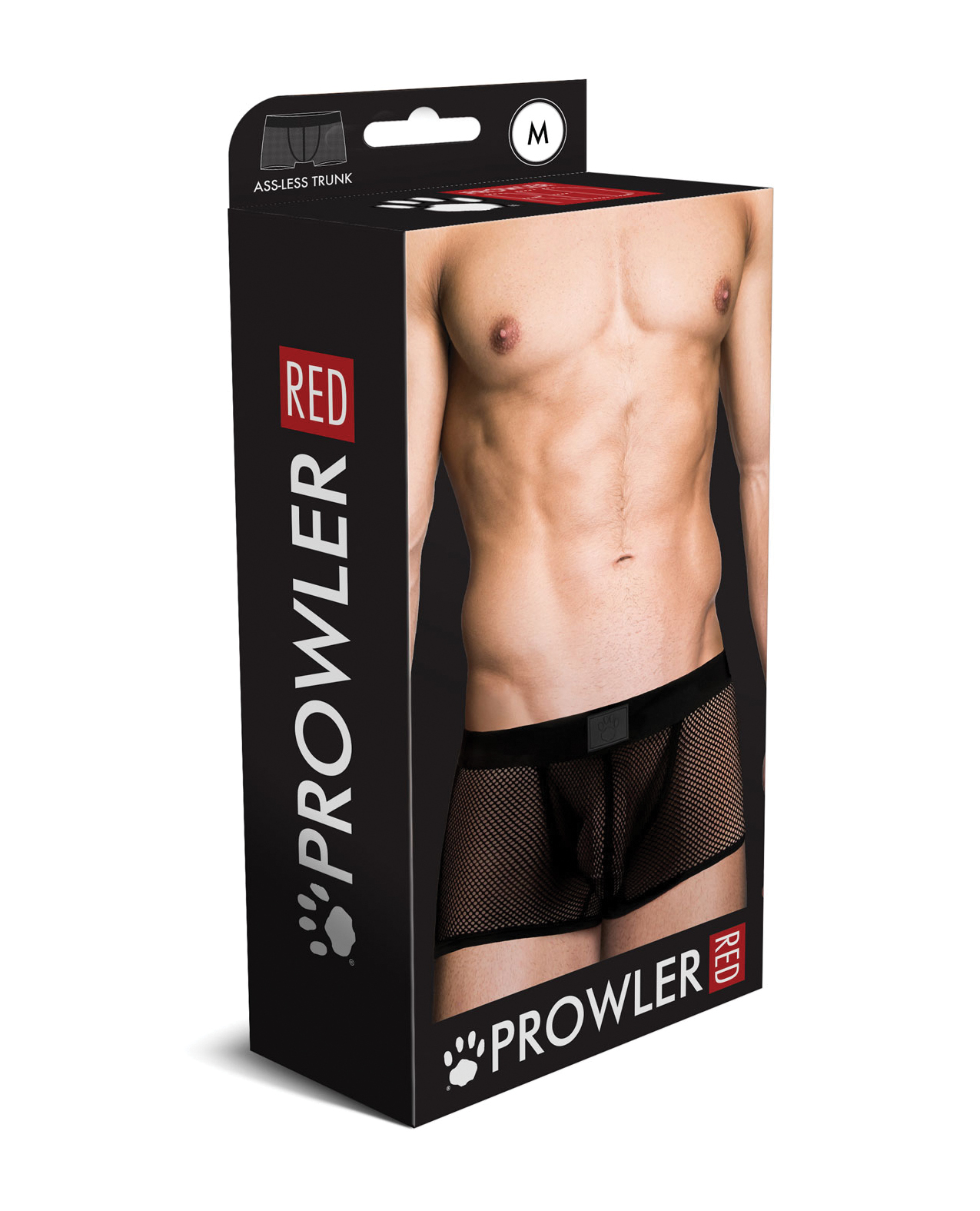 Prowler RED Fishnet Ass-less Trunk - Black MD - Image 3