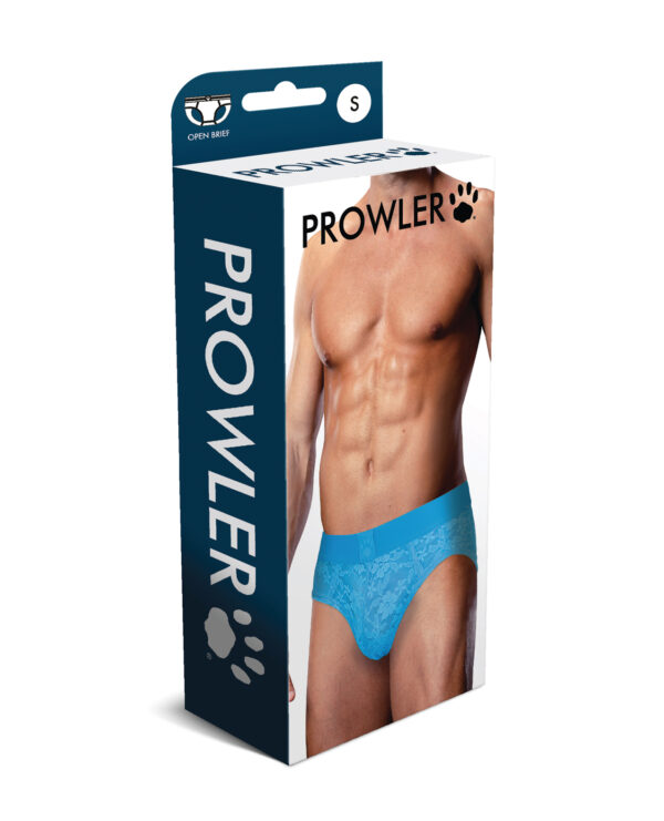 Prowler Lace Open Back Brief - Blue SM - Image 3