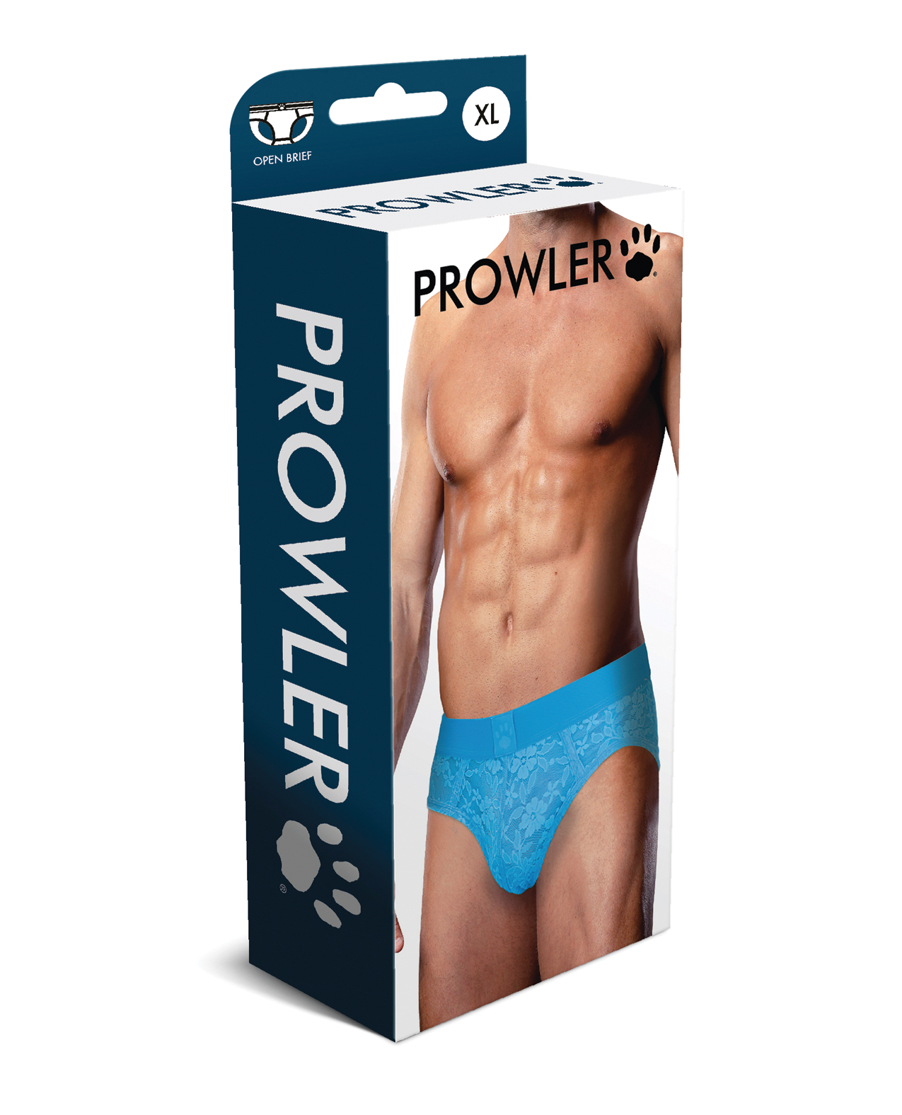 Prowler Lace Open Back Brief - Blue XL - Image 3