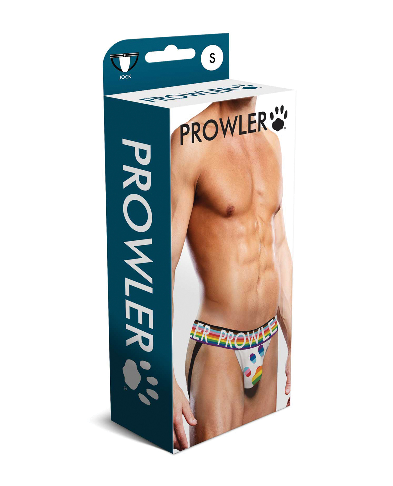 Prowler Oversized Paw Jock Strap - White/Multi SM - Image 3