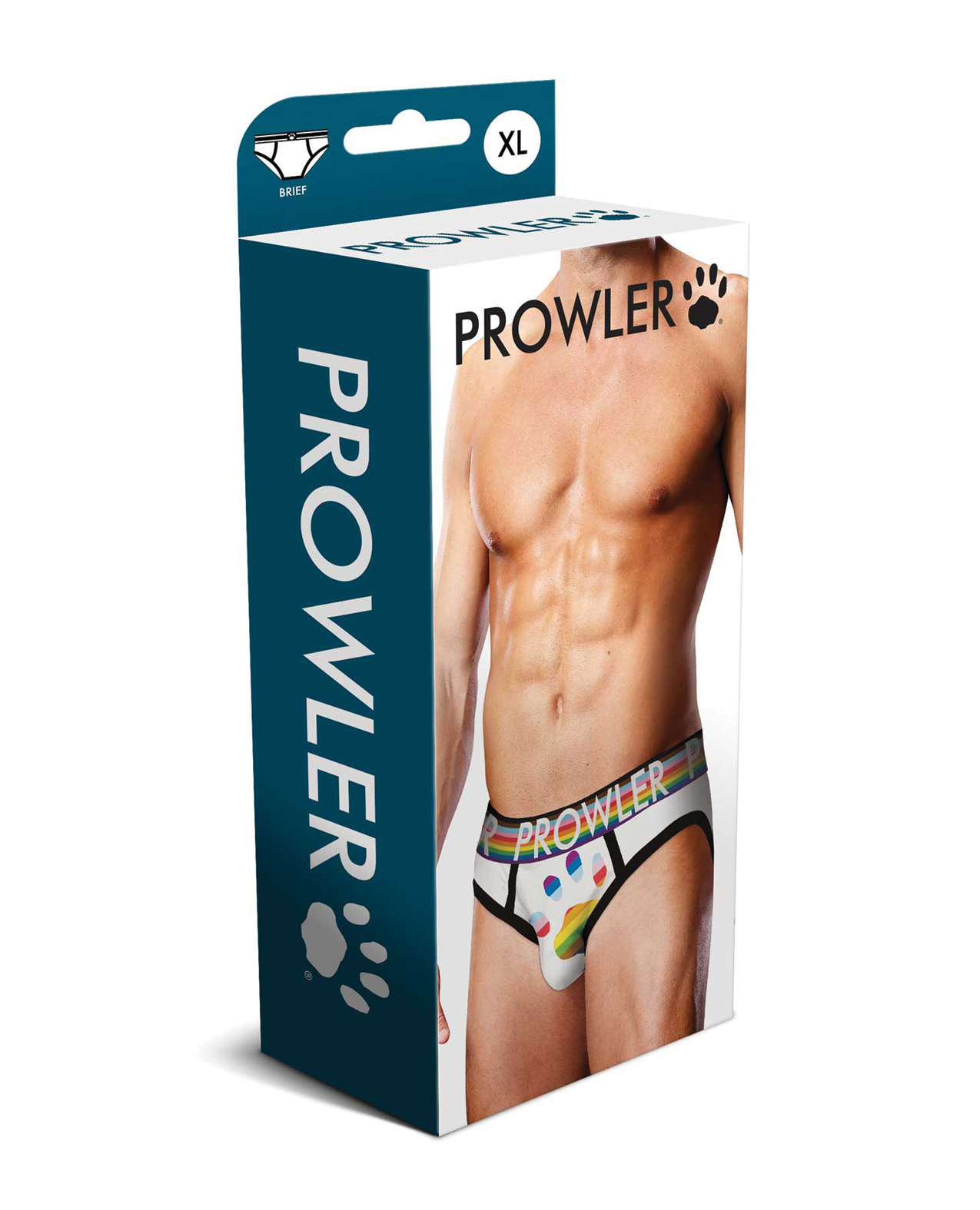 Prowler Oversized Paw Brief - White/Multi XL - Image 3