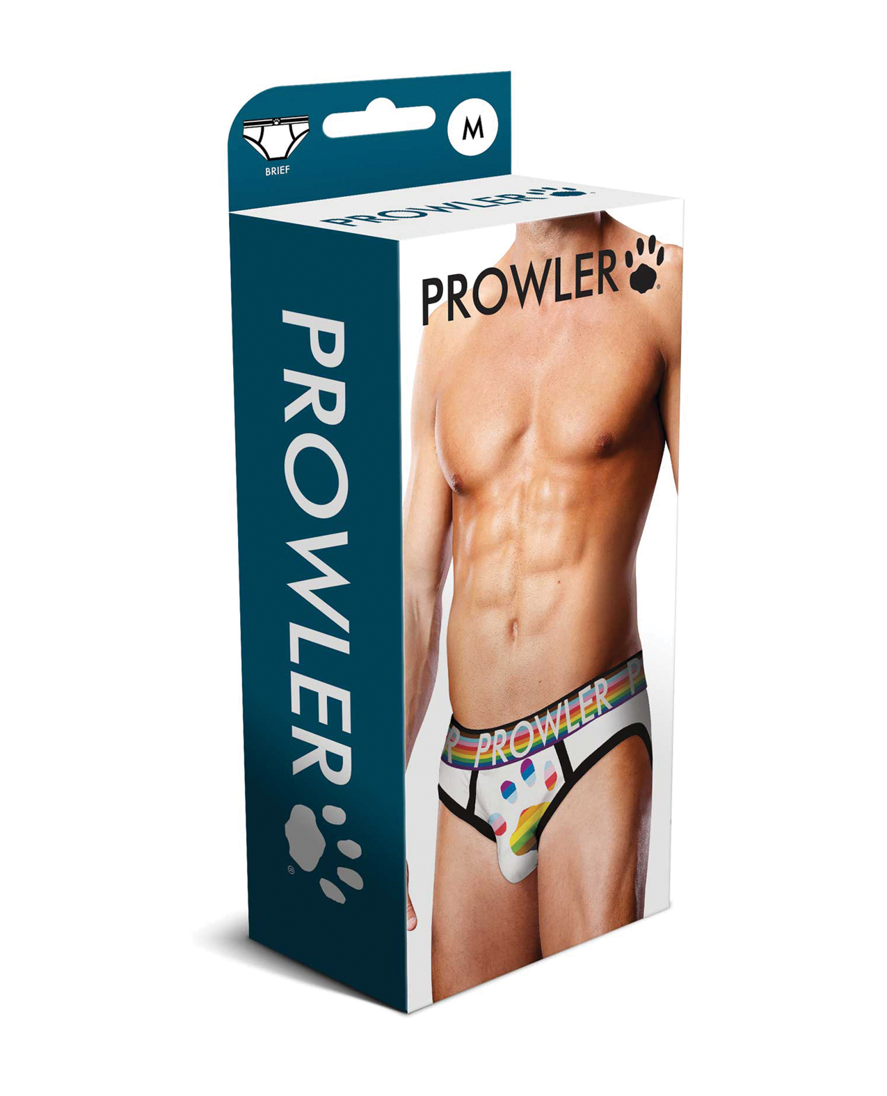Prowler Oversized Paw Brief - White/Multi MD - Image 3