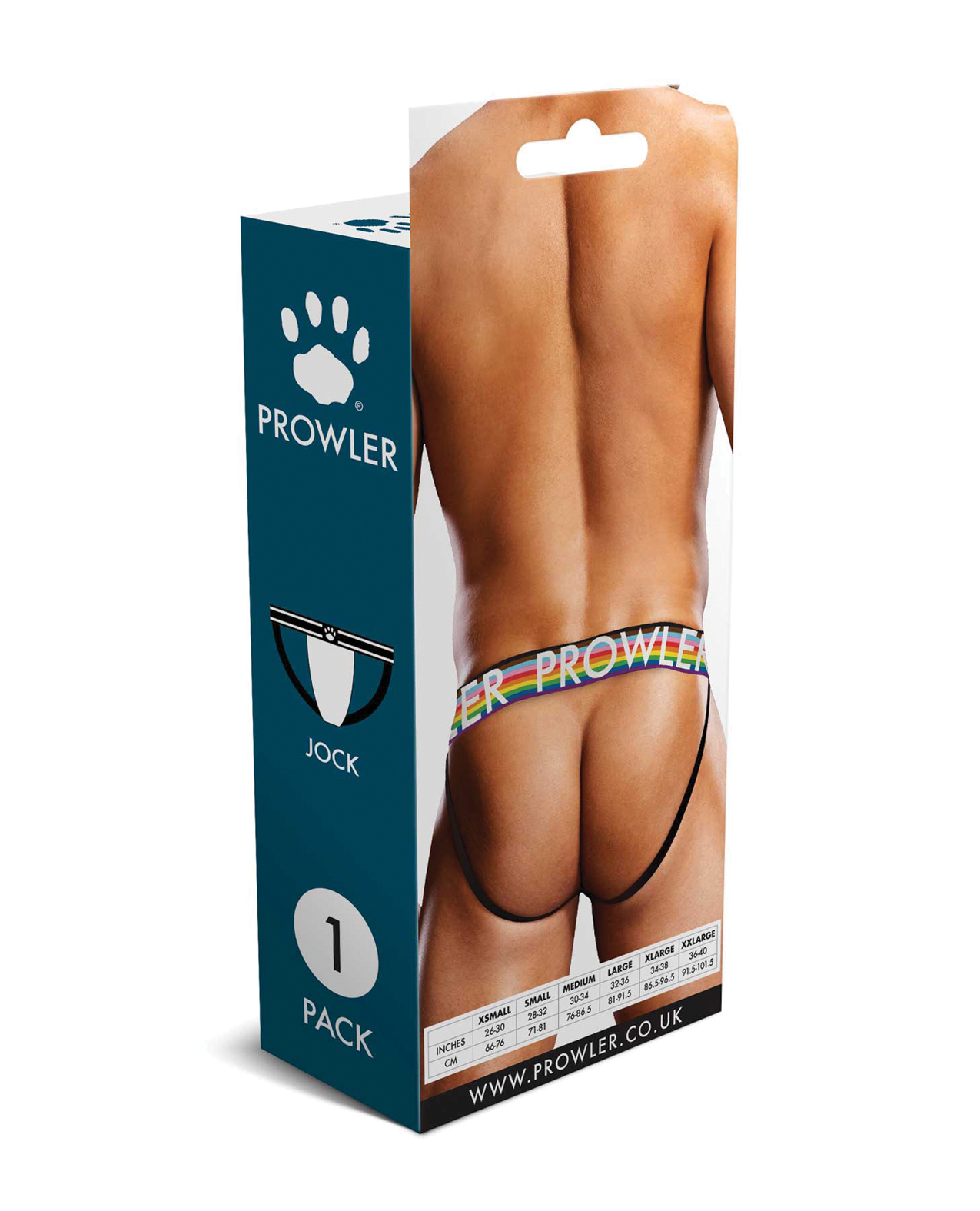Prowler Oversized Paw Jock Strap - White/Multi LG - Image 4