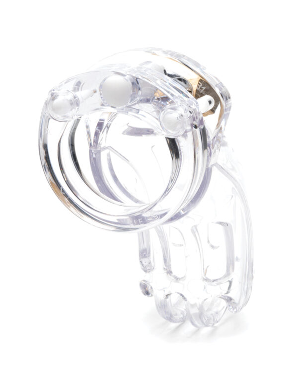 The Curve 3 3/4" Curved Cock Cage & Lock Set - Clear - Image 2