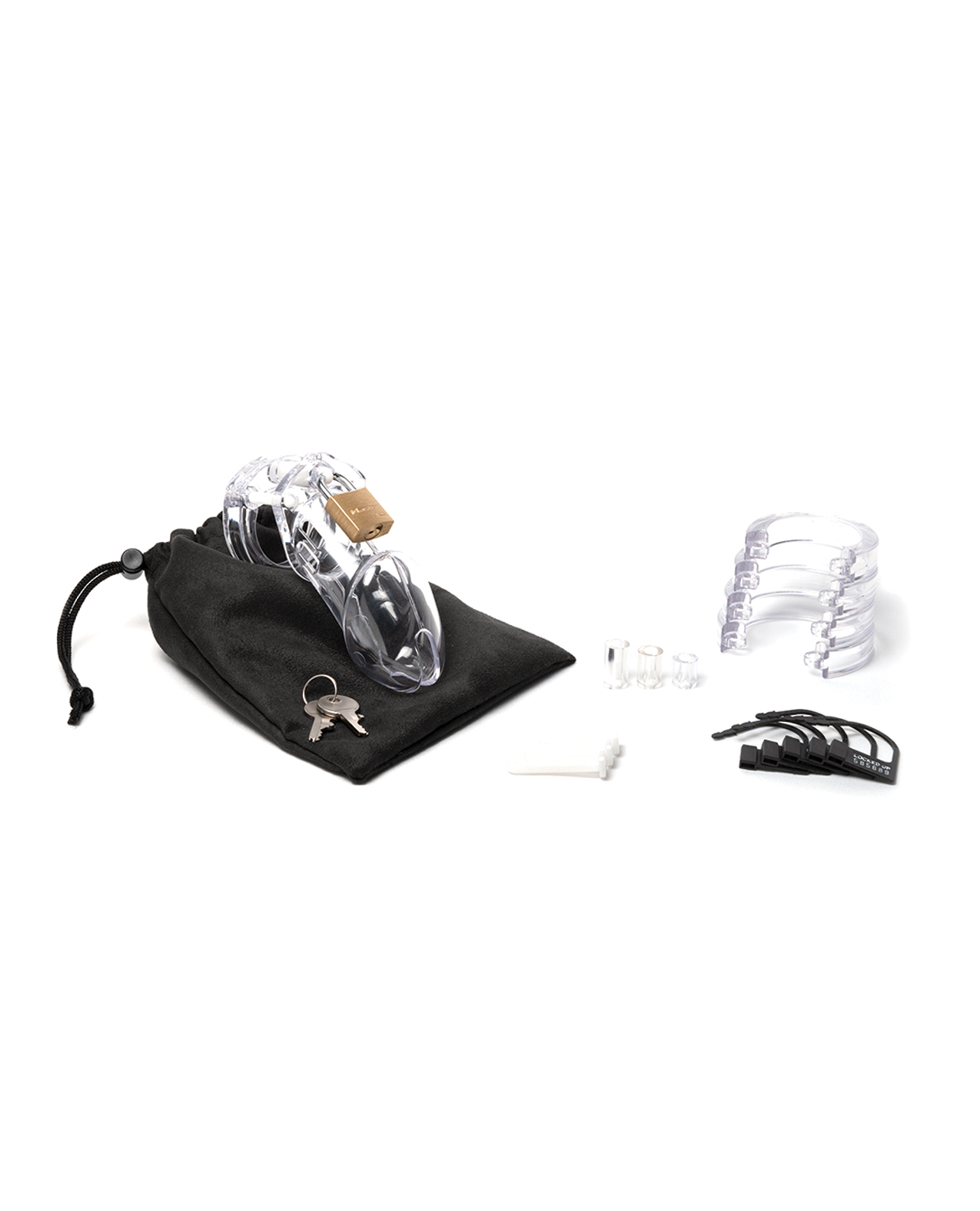 CB-6000 3 1/4" Cock Cage & Lock Set - Clear - Image 4