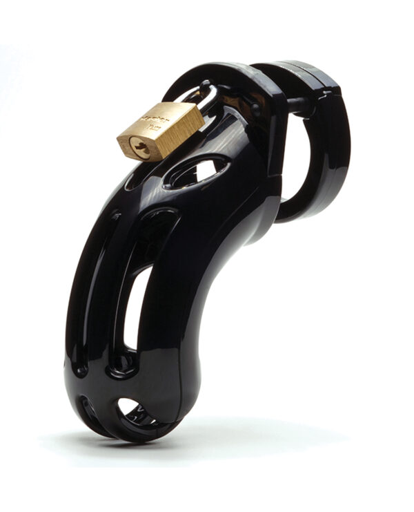 The Curve 3 3/4" Curved Cock Cage & Lock Set - Black