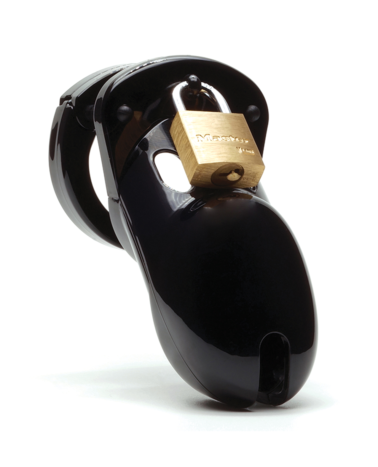CB-3000 3" Cock Cage & Lock Set - Black - Image 3
