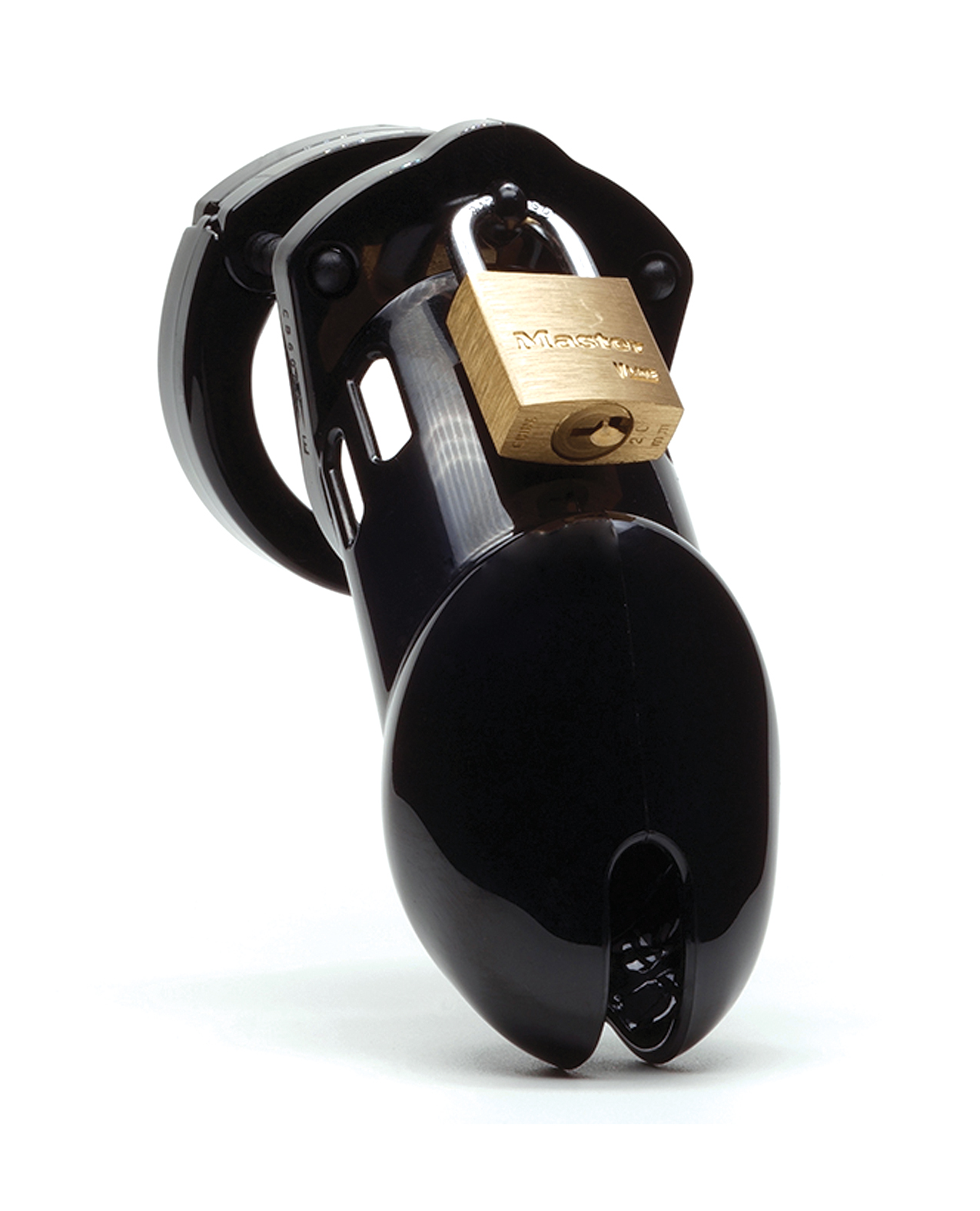 CB-6000 3 1/4" Cock Cage & Lock Set - Black - Image 3