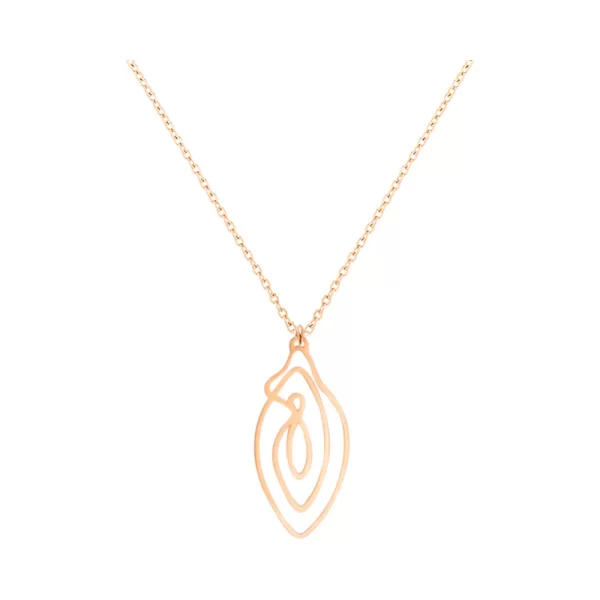 Biird Vulvii Vulva Necklace Rose Gold