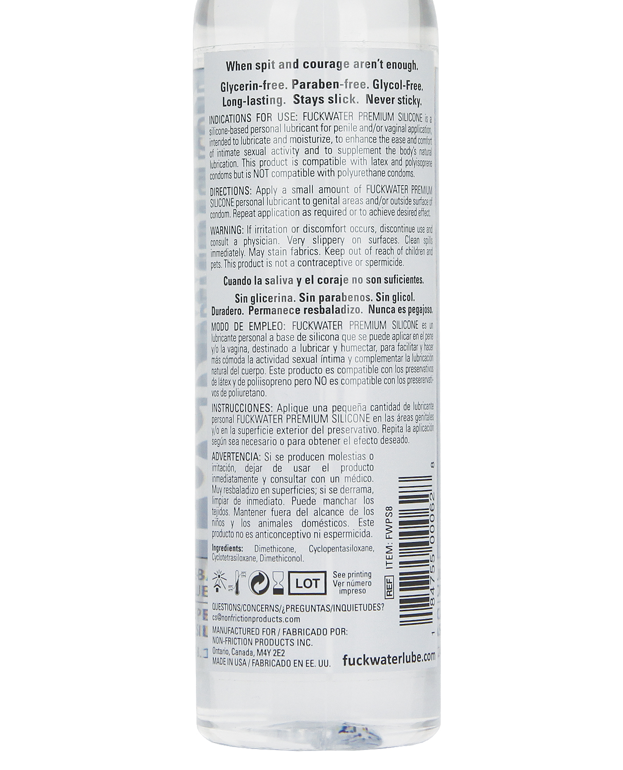 Fuck Water Premium Silicone - 8 oz - Image 2