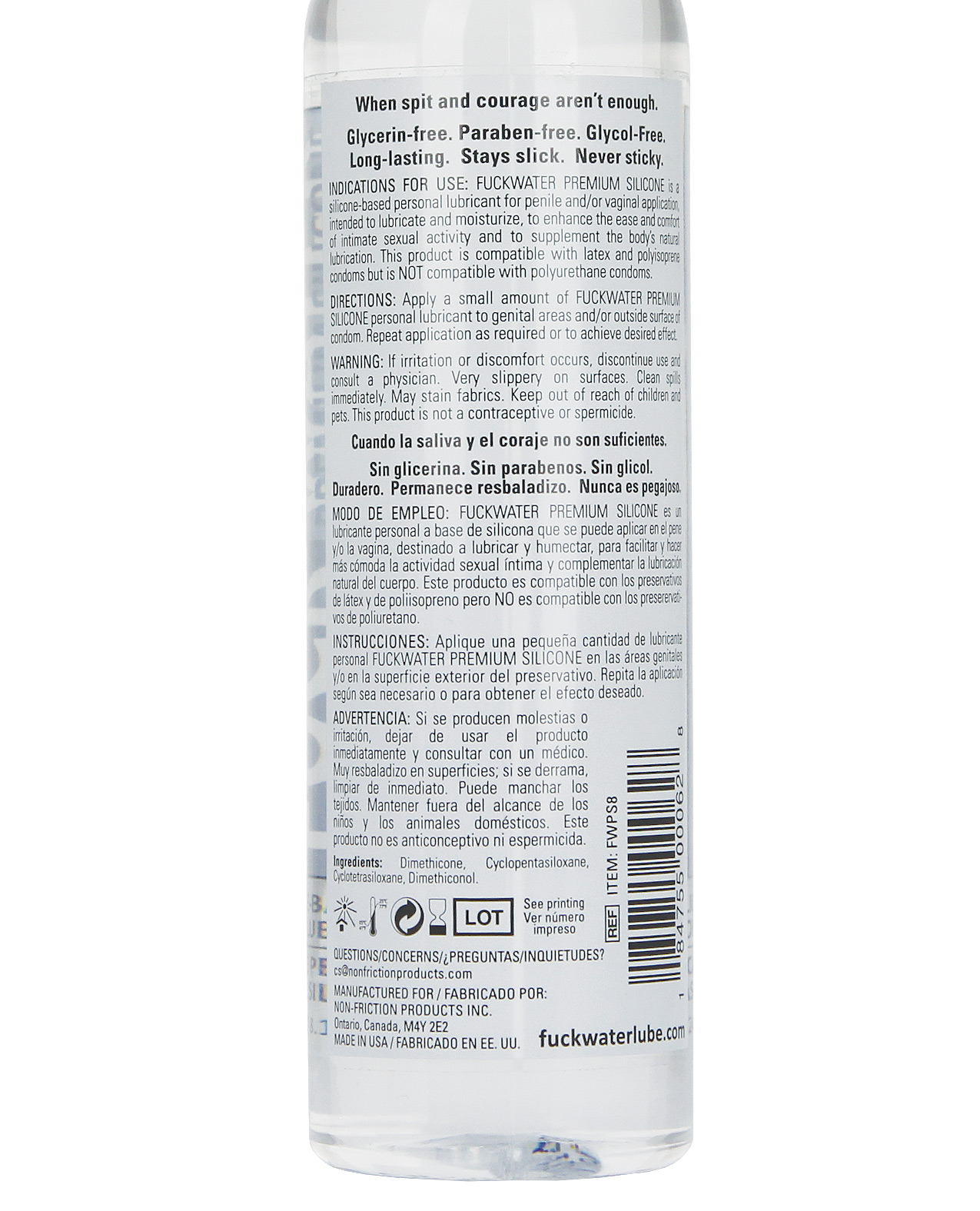 Fuck Water Clear H2O - 8 oz Bottle - Image 2